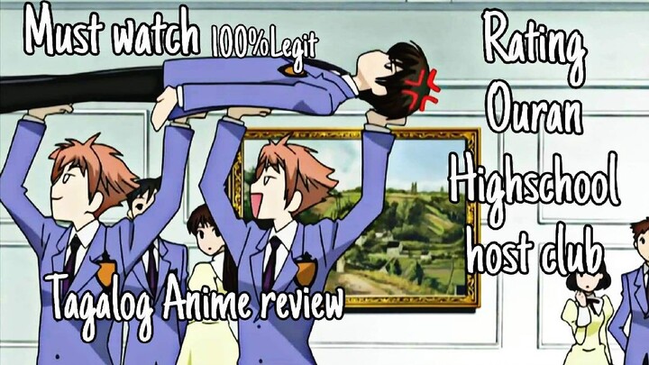 Rating Ouran Highschool host club|Tagalog Anime Review |
