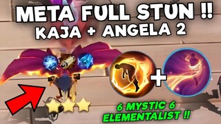 BIKIN MUSUH KENA STUN TERUS !! KAJA + ANGELA SKILL 2 COMBO 6 MYSTIC 6 ELEMENTALIST !! MAGIC CHESS ML