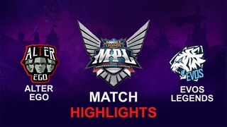 Alter Ego vs EVOS Legends HIGHLIGHTS MPL ID S11 | EVOS vs AE