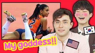 Korean Teen and American guy Watch the HOTTEST Female Athletes!!! 🔥