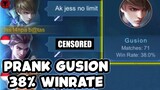 Prank Jess KW, Gusion 38,0% Win Rate - Mobile Legends