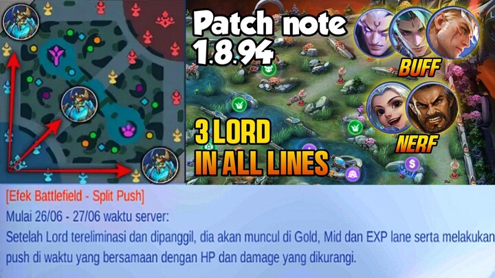 UPDATE LORD BAKAL MUNCUL DI 3 LINE SEKALIGUS, PHOVEUS BUFF, NOLAN NERF, HARITH NERF, MOBILE LEGENDS