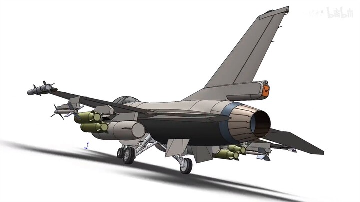 [Anime][Solidworks] Model Pesawat Tempur F-16 (Bisa Diunduh)