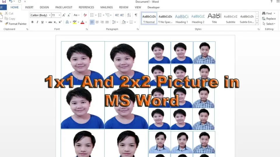 How to Create 2x2 and 1x1 Picture In MS Word (Tagalog) Remove Background -  Bilibili