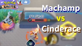 Machamp slams Cinderace 1 on 1 | Who wins? Master Ranked Match Scenario