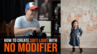How To Create Soft Portrait Light WITHOUT the use of a Conventional Modifier. A Photography Tutorial