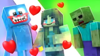 Monster School : Huggy Wuggy and Zombie Girl - Sad Story - Minecraft Animation