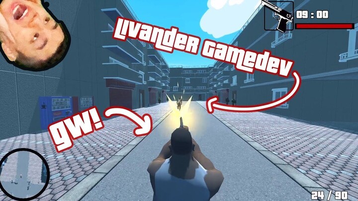 CHALLENGE bikin game GTA ONLINE!! + testing bareng @Livander Gamedev