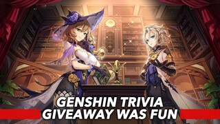 Genshin Trivia Giveaway Was A LOT OF FUN!! I Genshin Impact