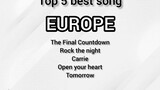 EUROPE top 5 best song