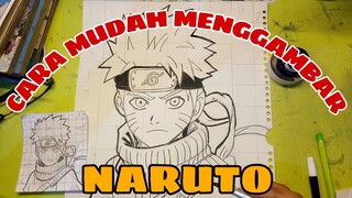 cara mudah menggambar anime Naruto