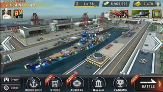 Warship Battle: SAINT IOWA (limited edtion ship)  in Boss Attack gameplay..