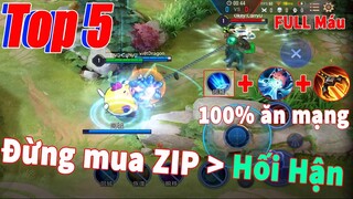 Liên quân mobile Top 5 Lý Do KHÔNG NÊN MUA ZIP 🔔 Combo 100% ăn mạng của Zip Dù địch FULL Máu TNG