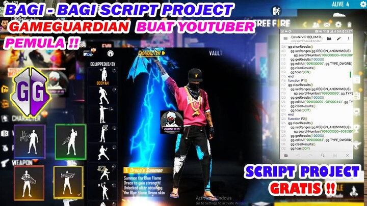 Script Project Gameguardian FREE FIRE  buat youtuber pemula ( WAJIB NONTON)