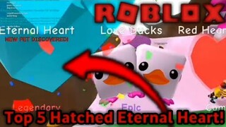 Top 5 Kids HATCHED Eternal Heart *SECRET PET* in. Bubblegum Simulator! (Roblox)