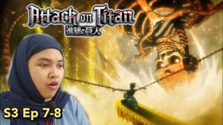 Attack On Titan S3 Ep 7-8 REACTION INDONESIA