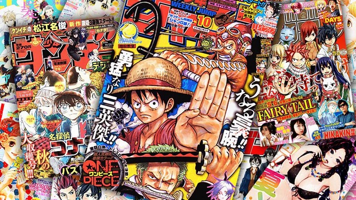 日本漫画杂志发行量TOP50，少年漫画的时代！