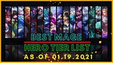 BEST MAGE IN MOBILE LEGENDS JANUARY 2021 | MAGE TIER LIST SEASON 19
