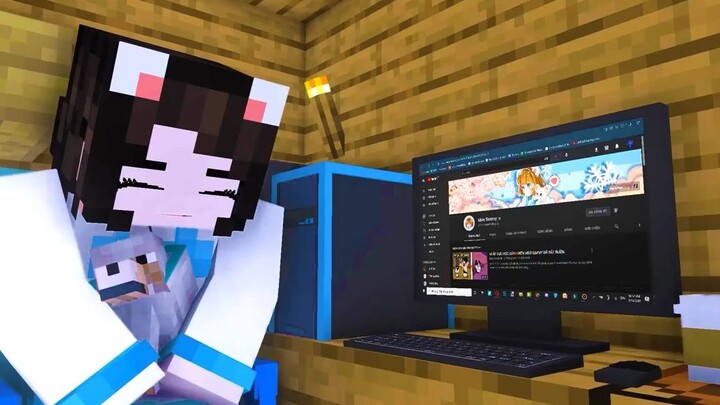 Mèo Simmy Thử Thách 24H Hẹn Hò Với Phong Cận TV Trong Minecraft