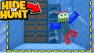 making a SECRET Base UNDER a FROZEN Minecraft River! (Hide Or Hunt #1)