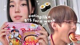 I ate like BTS for a whole week! (Realistic Korean food)