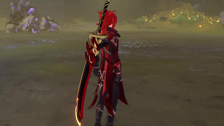 Diluc's new skin is so handsome with red horns!