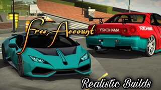 Free Account | My Old Account with Realistic Car Build in Car Parking Multiplayer New Update