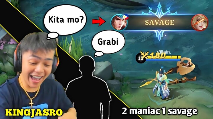 NAGULAT SI KINGJASRO SA 2 MANIAC AT 1 SAVAGE KO🔥| ANO KAYA REACTION NG KASAMA NIYA🤣? - MLBB