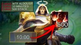 ALDOUS 500 STACK IN JUST 10 MINUTES!? ONE SHOT EVERYTHING - MLBB