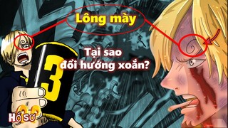 Lông mày của Sanji, tại sao nó lại đổi hướng xoắn?