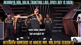 AKHIRNYA UDIL TAUNTING LAGI! TIM LAWAN AUTO GOSONG | INTERVIEW HOMEBOIS VS NINERS