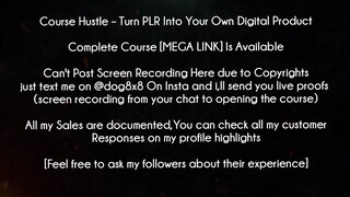 Course Hustle Course Turn PLR Into Your Own Digital Product download