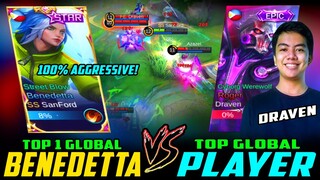 Top 1 Global Benedetta vs. Top Global Player in Rank | Sanford vs Draven ~ Mobile Legends