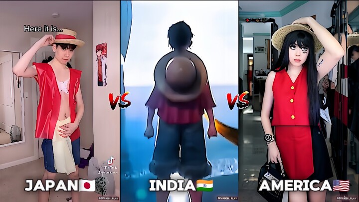 Monkey D Luffy Live Action -Japan 🇯🇵 Vs India 🇮🇳 Vs America 🇺🇸 | One Piece | Anime Live Action