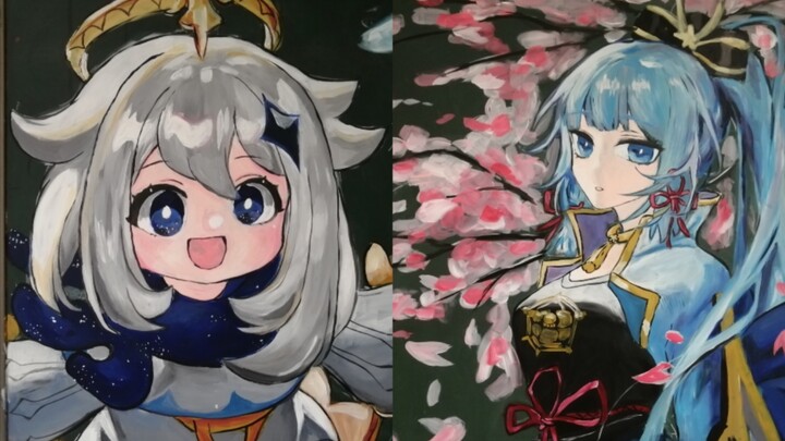 When you drew Paimon and Shenli in class. .
