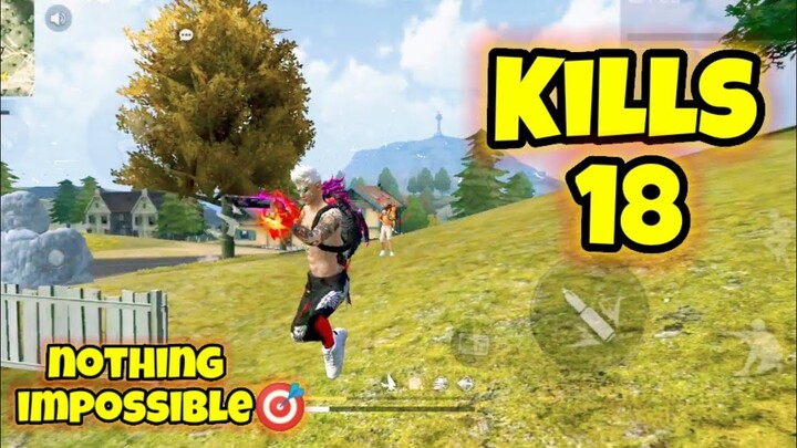 Alpha FF free fire gameplay highlights pake set celana angel merah kill 18 | Garena free fire