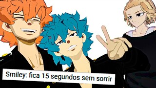 SMILEY CONSEGUE NAO SORRIR? SMILEY, ANGRY E MIKEY RESPONDEM (TOKYO REVENGERS VR)