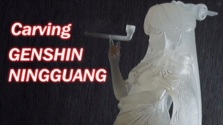 [DIY]Mengukir Ningguang dari batu|<Genshin Impact>