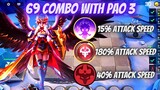 69 COMBO ALWAYS OP | 6 ABYSS X 9 WEAPON MASTER PAO 3RD SKILL UNLIMITED ATTACK SPEED FREYA HYPER MLBB