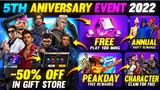 5TH ANNIVERSARY FREE FIRE | FREE FIRE NEW EVENT | FREE FIRE 5TH ANNIVERSARY EVENT