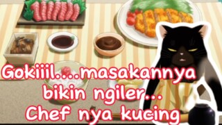 Siapa yang mau dimasakin  sama kucing?masakannya enak2