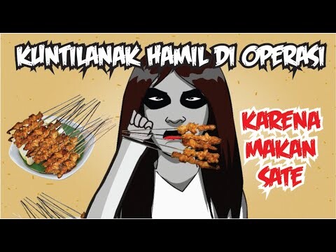 Kuntilanak Sakit Akibat Makan Tusuk Sate#kartunhantulucu