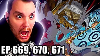 One Piece REACTION Episode 669, 670, & 671