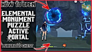 ELEMENTAL MONUMENT PUZZLE ACTIVE PORTAL | HIDDEN LUXURIOUS CHEST GENSHIN IMPACT