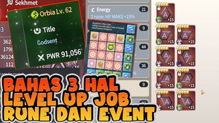 TIPS LEVEL UP JOB, PEMAHAMAN DASAR RUNE DAN BAHAS EVENT SKY DANCE - SUMMONER WAR CHRONICLES