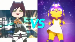 Ankha Dance VS Ankha but Sasha Attack on Titan anime meme animation