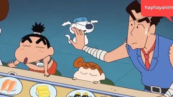 Cuộc thi ăn Sushi băng chuyền của nhà Shin - Bilibili