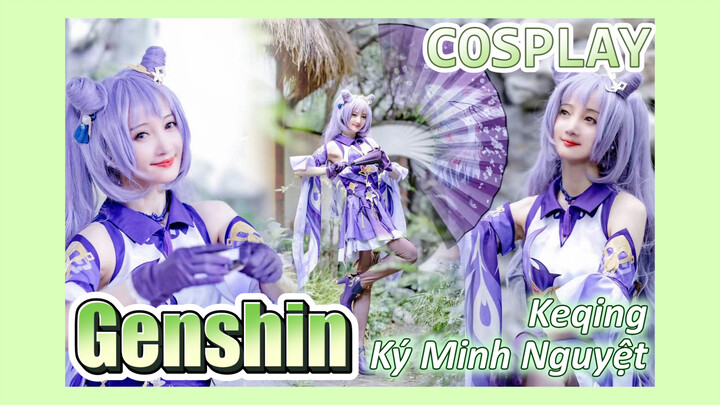 [Genshin, COSPLAY]  Ánh Kiếm Như Múa, Keqing "Ký Minh Nguyệt"