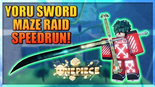 Yoru Dark Blade Solo Maze Raid Speedrun A One Piece Game