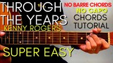KENNY ROGERS - THROUGH THE YEARS CHORDS (EASY GUITAR TUTORIAL) for Acoustic Cover